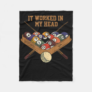 Es funktionierte in meinem Kopf Billard Geschenk 8 Fleecedecke
