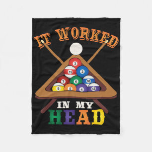 Es funktionierte in meinem Kopf Funny Snooker Bill Fleecedecke