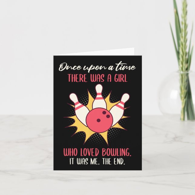 Es gab ein Mädchen, das Bowling Bowler liebte Karte (Vorderseite)