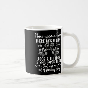 Es gab ein Mädchen, das Hund & Amp wirklich liebte Kaffeetasse