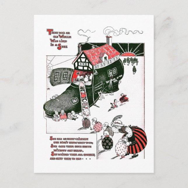 Es gab einen alten Frauenrhym Postkarte (Vorderseite)