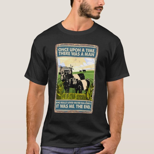Es gab einmal eine männliche Kuh gepolsterte Gallo T-Shirt (Vorderseite)