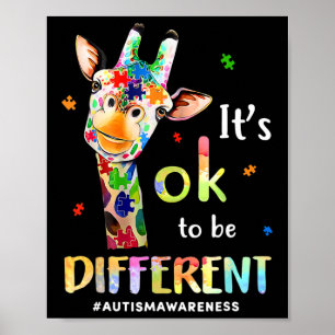 Es geht darum, ein anderes Giraffe Puzzle Autismus Poster