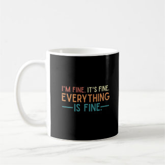 Es geht mir gut. Das Gute. Alles ist gut. Vintag Q Kaffeetasse