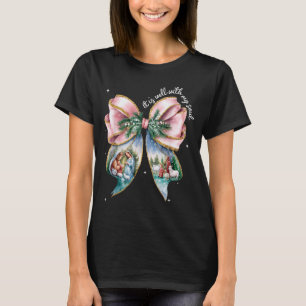 Es geht mir gut mit meiner Seele Bogen Krippenszen T-Shirt