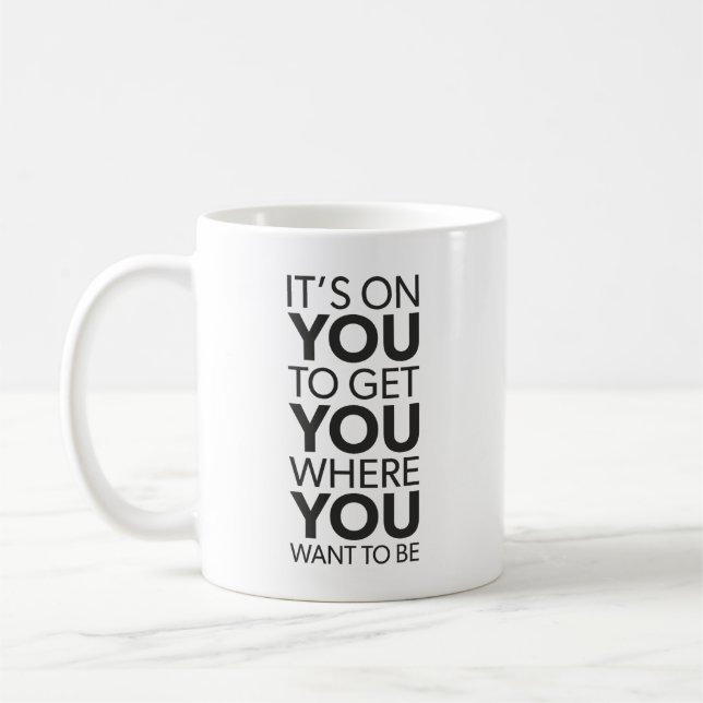 Es geht um dich, Gymnastik-Erfolg - Motivierend Kaffeetasse (Links)
