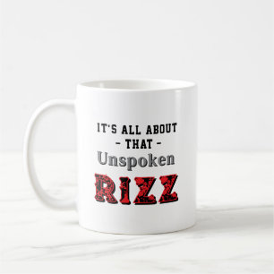 Es geht um diesen unausgesprochenen Rizz Rot Grau Kaffeetasse