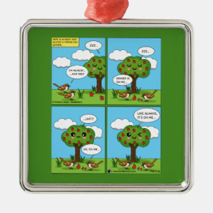 Es geht um mich... Comic Ornament Aus Metall