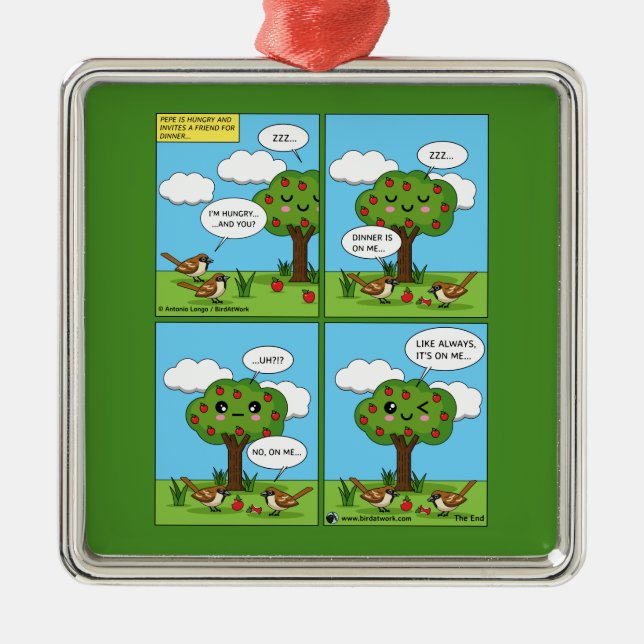Es geht um mich... Comic Ornament Aus Metall (Vorne)