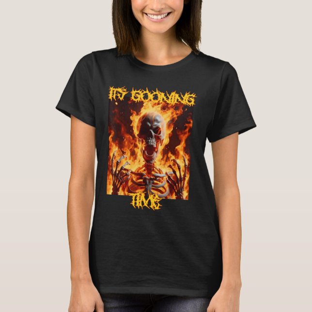 Es geht um "Time Funny Cringe Hard Skeleton Meme" T-Shirt (Vorderseite)