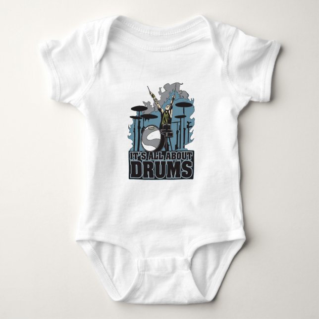 Es geht um Trommeln Baby Strampler (Vorderseite)