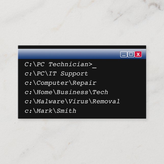 ES Geschäfts-Karten-personalisierter Visitenkarte (Vorderseite)