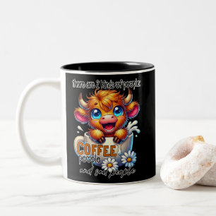 Es gibt 2 Arten von Menschen, Kaffeemenschen und t Zweifarbige Tasse