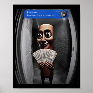 Es gibt Bewegung vorne Tung Tung Tung Sahur Meme Poster