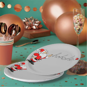Es gibt da ein paar Ho Ho Ho's Santa Pappteller