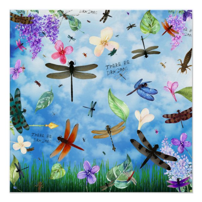 Es gibt Drachen Poster (Vorderseite)