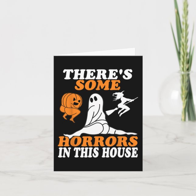 Es gibt ein paar Horror in diesem Haus Halloween Karte (Vorderseite)