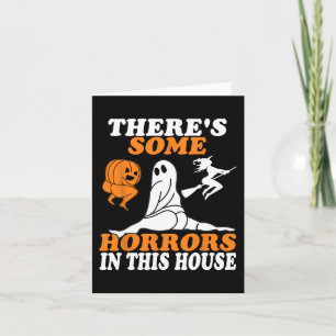 Es gibt ein paar Horror in diesem Haus Halloween Karte