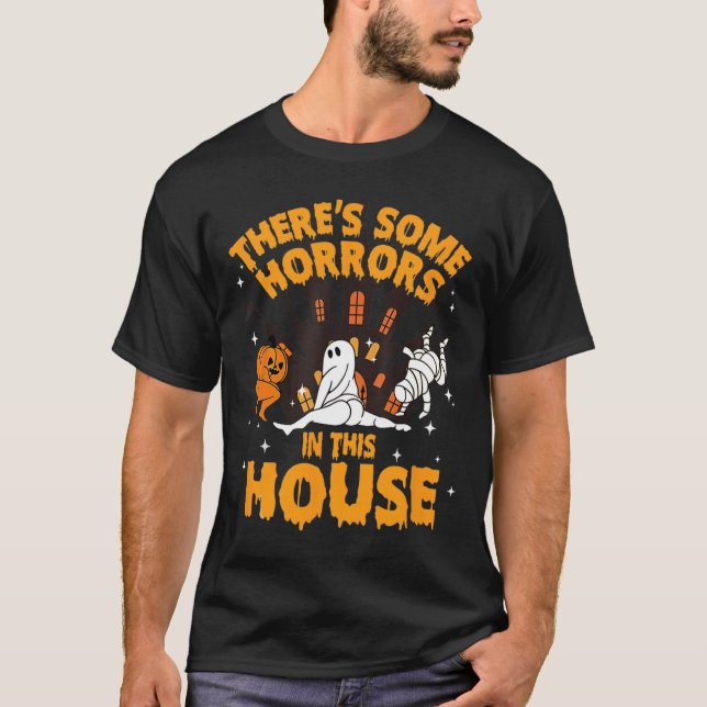 Es gibt ein paar Horror in diesem Haus Pumpkin Gho T-Shirt (Vorderseite)