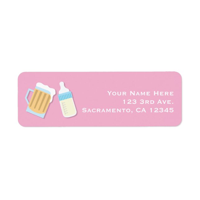 Es gibt eine Babybierbrauerei Tasse Rosa Dusche (Vorne)