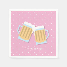 Es gibt eine Babybierbrauerei Tasse Rosa Dusche Serviette