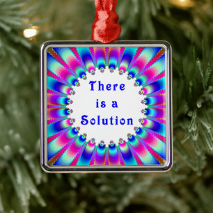 Es gibt eine Lösung Inspiration Vibraning Design Ornament Aus Metall