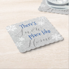 Es gibt einen schneesicheren Ort wie Zuhause! Wint Untersetzer