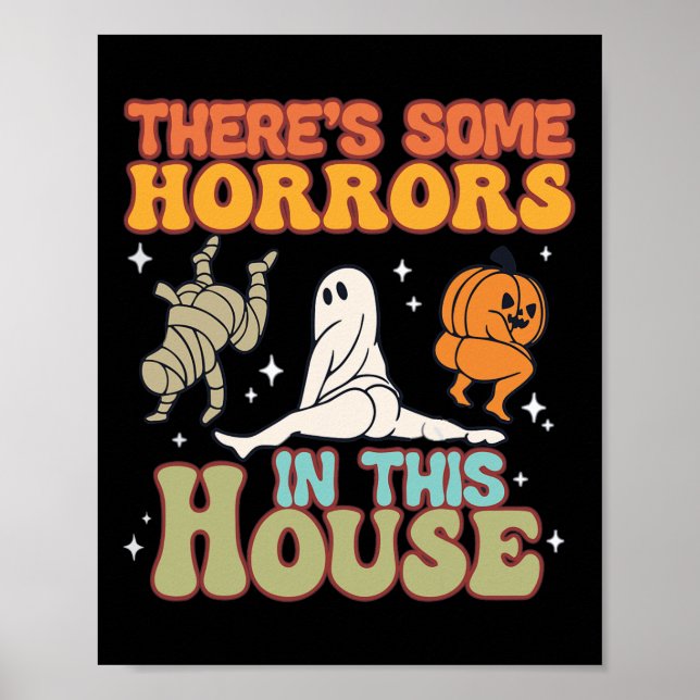 Es gibt einige Horror in diesem Haus Ghost Pumpkin Poster (Vorne)
