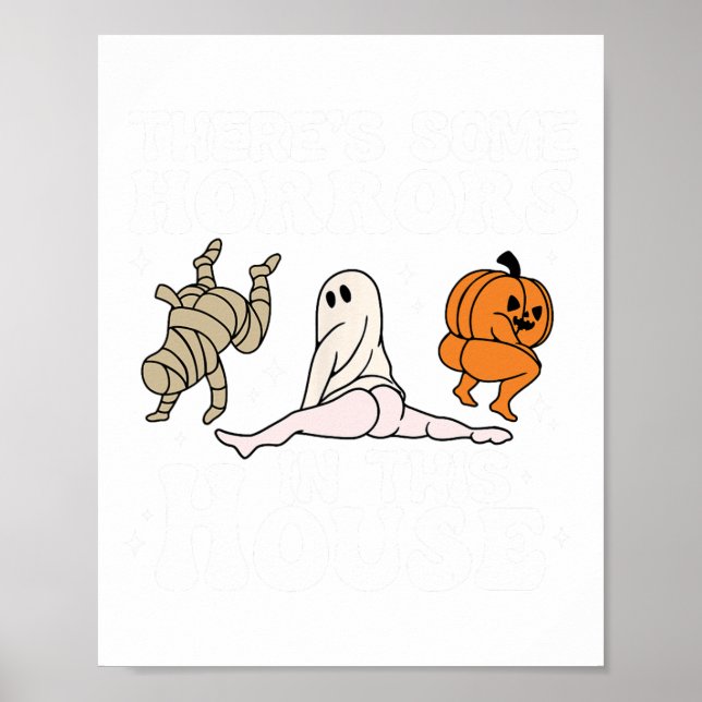 Es gibt einige Horror in diesem Haus Ghost Pumpkin Poster (Vorne)