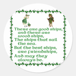 Es gibt gute Schiffe. Runder Aufkleber