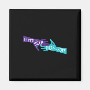 Es gibt Hilfe und Amp; Hope Suicide Awareness Ment Magnet
