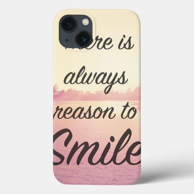 Es gibt immer Grund zu lächeln Case-Mate iPhone Hülle (Rückseite)
