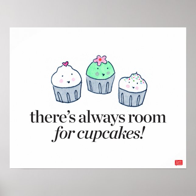 Es gibt immer Platz für Kuchen Poster (Vorne)