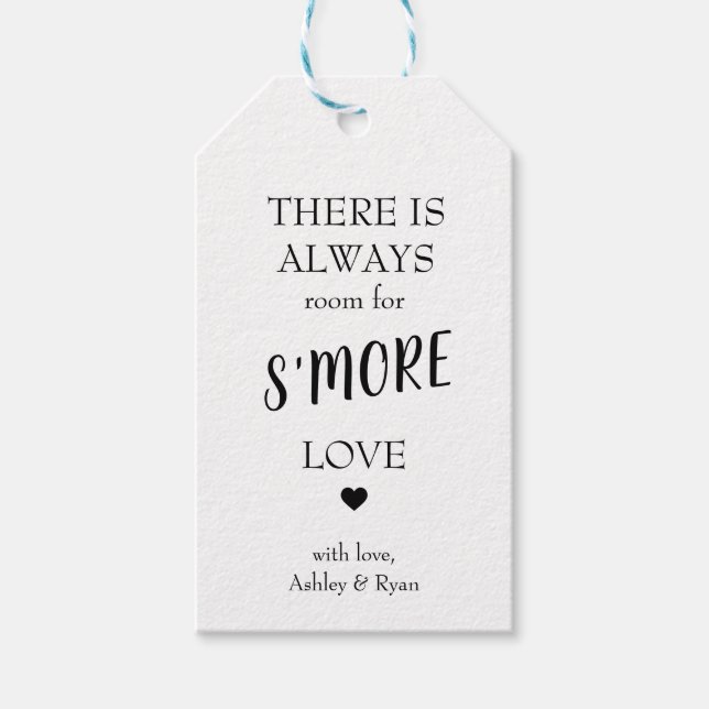Es gibt immer Platz für S'mores Geschenke Gefallen Geschenkanhänger (Vorderseite)