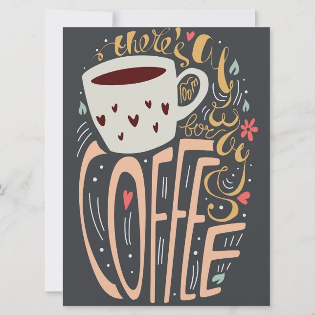 Es gibt immer Raum für Kaffeetypografie (Vorderseite)