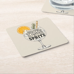 Es gibt immer Zeit für einen Spritz Rechteckiger Pappuntersetzer