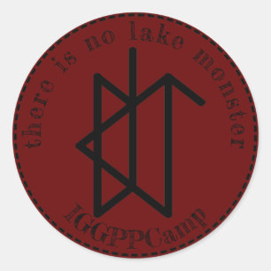 Es gibt kein IGGPPCamp Lake Monster Runder Aufkleber
