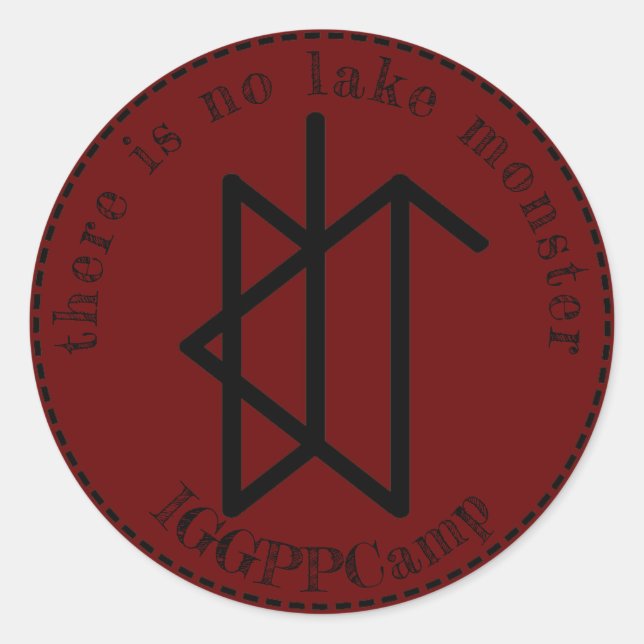 Es gibt kein IGGPPCamp Lake Monster Runder Aufkleber (Vorderseite)