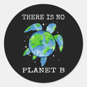Es gibt keine Geschenke des Planeten B Schildkröte Runder Aufkleber