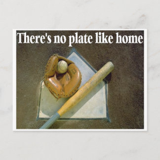 Es gibt keine PLATE wie Zuhause Postkarte