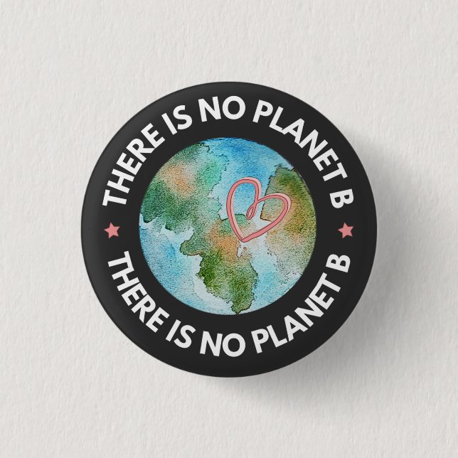 Es gibt keinen grünen Planeten B Button (Vorderseite)