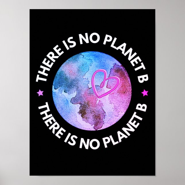Es gibt keinen lila Planeten B Poster (Vorne)