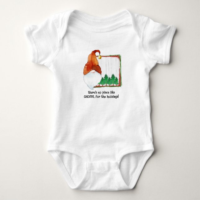 Es gibt keinen Ort wie GNOME, für die Ferien. Baby Strampler (Vorderseite)