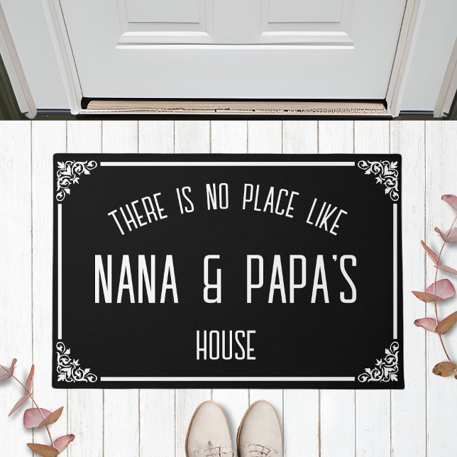 Es gibt keinen Ort wie NANA & PAPA's House Black Fußmatte (Von Creator hochgeladen)