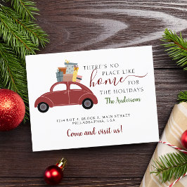Es gibt keinen Ort wie Zuhause Red Car Geschenke b Ankündigungspostkarte
