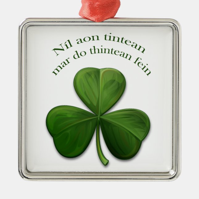 Es gibt keinen Ort wie Zuhause Silbernes Ornament (Vorne)