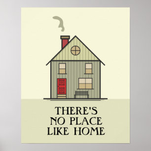 Es gibt keinen Ort wie Zuhause Zitat House Poster