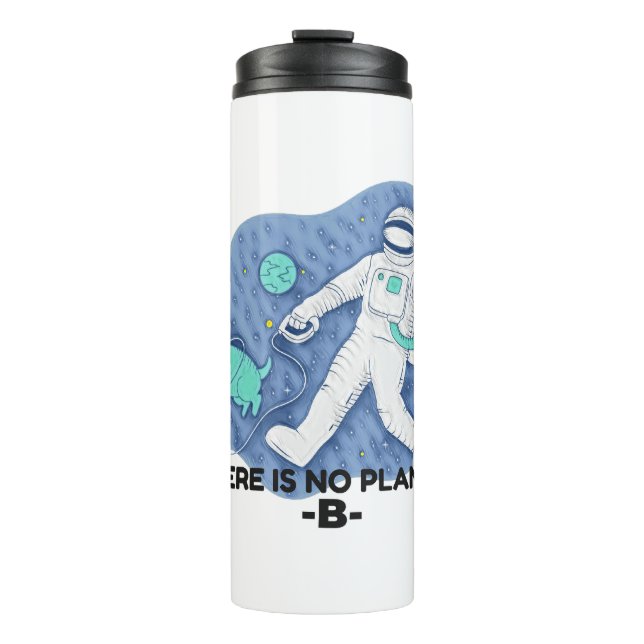 Es gibt keinen Planet B - Earth Day (Sketchy Textu Thermosbecher (Vorderseite)