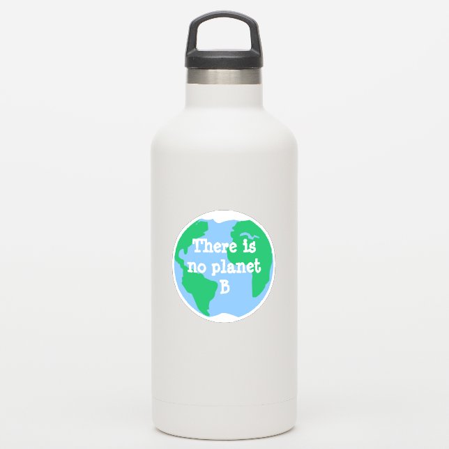 Es gibt keinen Planeten B Aufkleber (Wassserflasche)