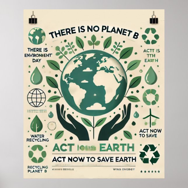 Es gibt keinen Planeten B - Jetzt handeln, um die  Poster (Vorne)
